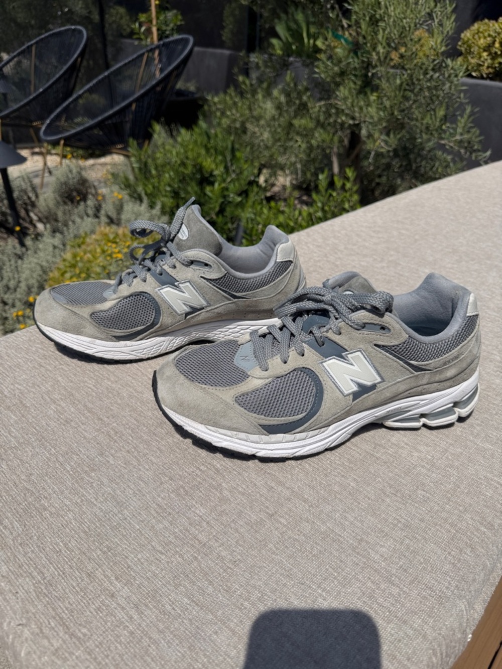 New Balance 2002R Grey Mesh & Suede Running Sneakers